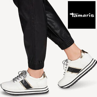 Berca Shoes Tamaris Sneaker Dames Sneakr Trendy Casual - Wit aanbieding