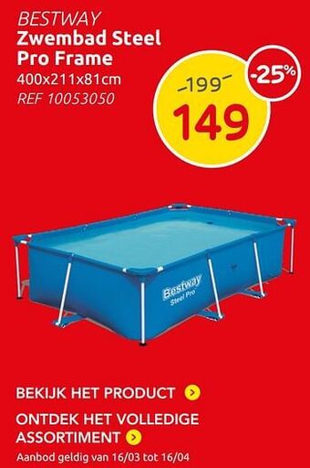 Brico Bestway zwembad steel pro frame aanbieding