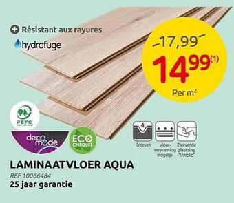 Brico Laminaatvloer aqua aanbieding