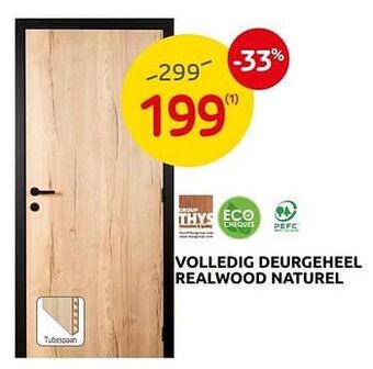 Brico Volledig deurgeheel realwood naturel aanbieding