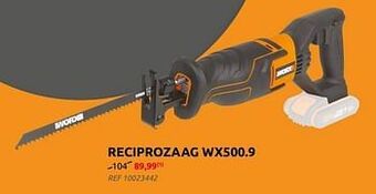 Brico Worx reciprozaag wx500.9 aanbieding