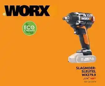 Brico Worx slagmoersleutel wx279.9 aanbieding