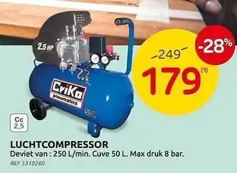 Brico Criko luchtcompressor aanbieding