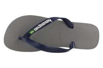Berca Shoes Havaianas Teenslipper Heren Brazil Logo Steel Grey - Blauw aanbieding