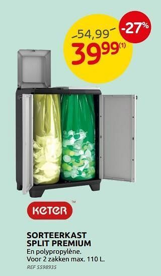 Brico Sorteerkast split premium aanbieding