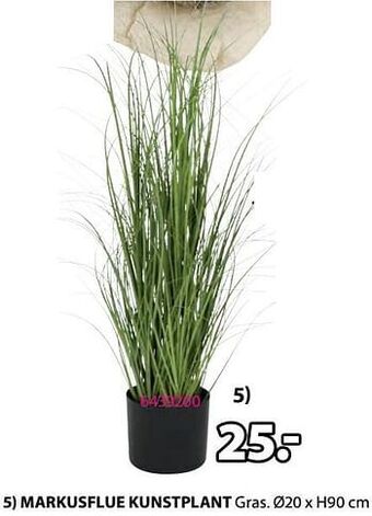 Jysk Markusflue kunstplant aanbieding