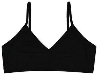 HEMA HEMA Tiener Bralette Katoen/stretch Zwart (zwart) aanbieding
