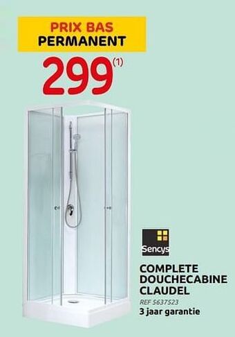 Brico Complete douchecabine claudel aanbieding