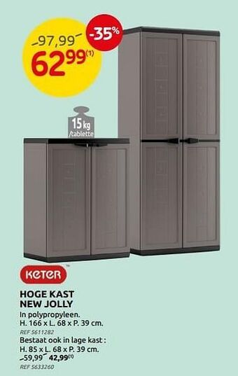 Brico Hoge kast new jolly aanbieding