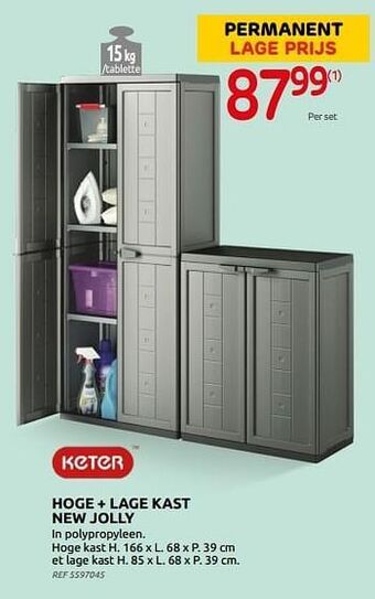 Brico Hoge + lage kast new jolly aanbieding