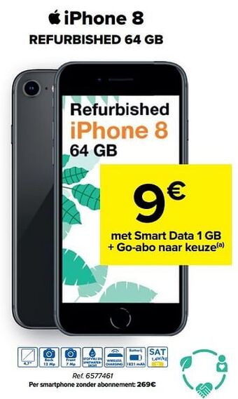 Carrefour Apple iphone 8 refurbished 64 gb aanbieding