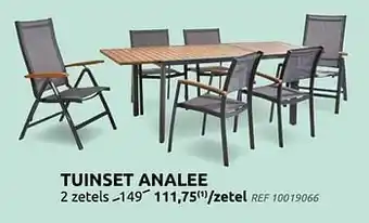Brico Tuinset analee 2 zetels aanbieding