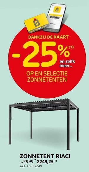 Brico Zonnetent riaci aanbieding