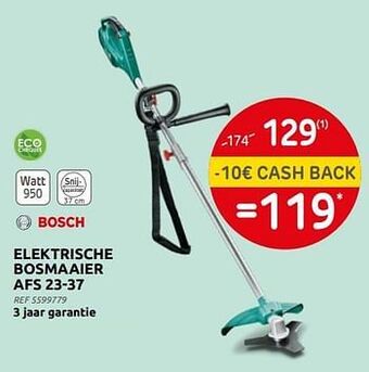 Brico Bosch elektrische bosmaaier afs 23-37 aanbieding