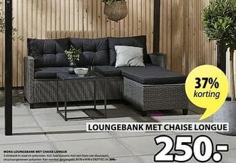 Jysk Mora loungebank met chaise longue aanbieding