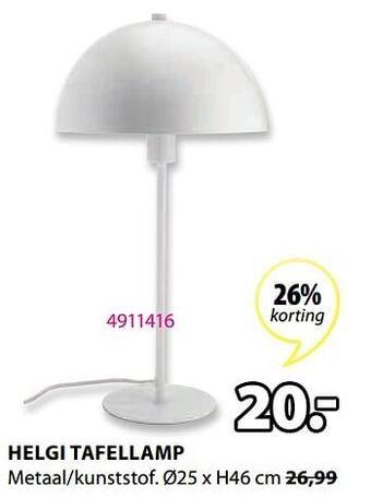 Jysk Helgi tafellamp aanbieding