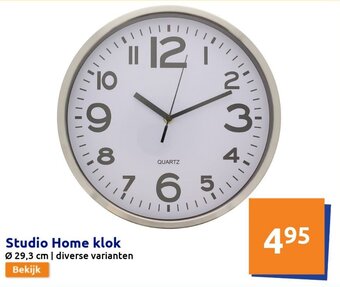 Action Studio Home klok aanbieding