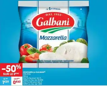 Leader Price Mozzarella Galbani aanbieding