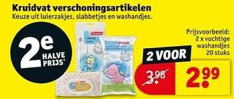 Kruidvat Vochtige washandjes aanbieding
