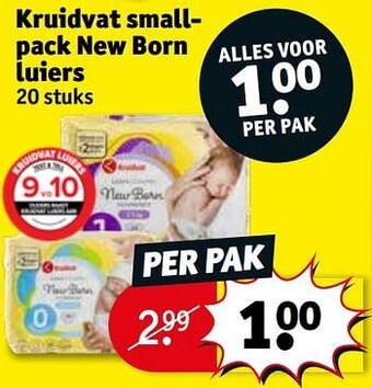 Kruidvat Kruidvat smallpack new born luiers aanbieding