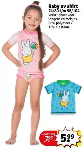 Kruidvat Baby uv shirt aanbieding