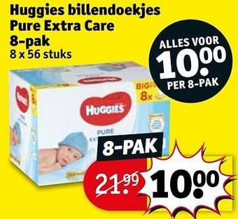 Kruidvat Huggies billendoekjes pure extra care aanbieding