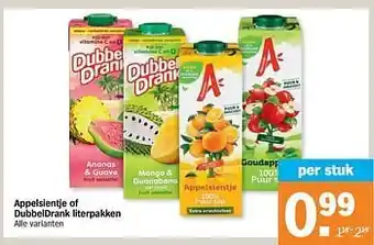 Albert Heijn Appelsientje of dubbeldrank aanbieding