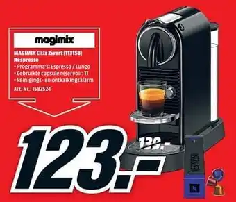 Magimix citiz zwart (11315b) nespresso