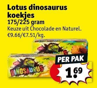Kruidvat Lotus dinosaurus koekjes aanbieding