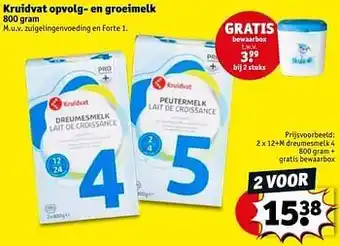 Kruidvat Dreumesmelk 4 + gratis bewaarbox aanbieding