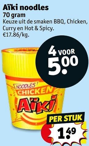 Kruidvat Aïki noodles aanbieding