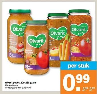 Albert Heijn Olvarit potjes aanbieding