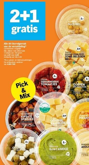 Albert Heijn Olijven met witte kaas aanbieding