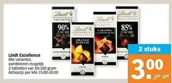 Albert Heijn Lindt excellence alle varianten aanbieding