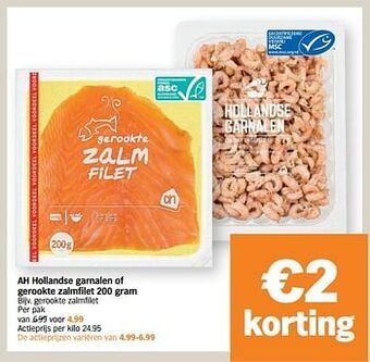 Albert Heijn Gerookte zalmfilet aanbieding