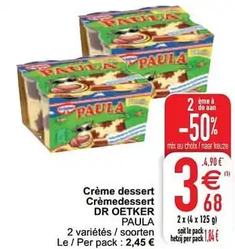 Cora Crème dessert crèmedessert dr oetker paula aanbieding