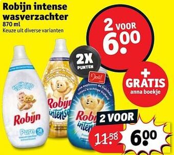 Kruidvat Robijn intense wasverzachter aanbieding