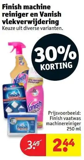 Kruidvat Finish vaatwas machinereiniger aanbieding