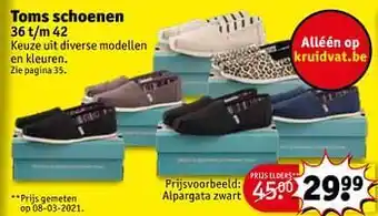 Kruidvat Toms schoenen alpargata zwart aanbieding