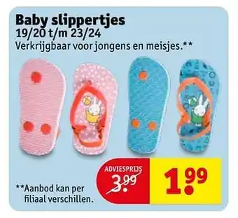 Kruidvat Baby slippertjes aanbieding