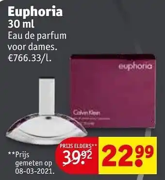 Kruidvat Euphoria eau de parfum voor dames aanbieding