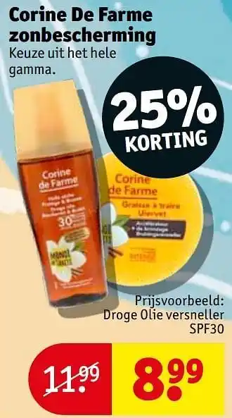 Kruidvat Corine de farme droge olie versneller aanbieding
