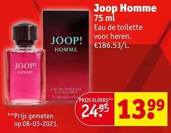 Kruidvat Joop homme eau de toilette voor heren aanbieding