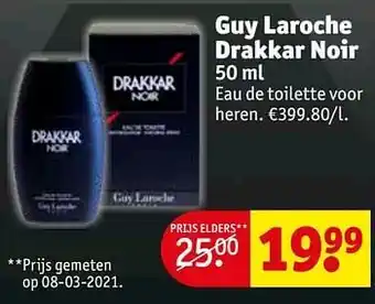 Kruidvat Guy laroche drakkar noir eau de toilette voor heren aanbieding