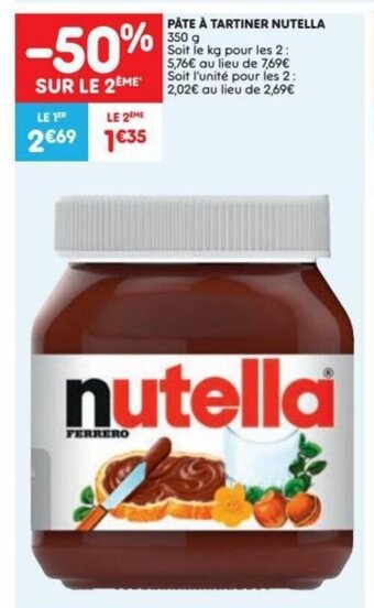 Leader Price Pate A Tartiner Nutella aanbieding