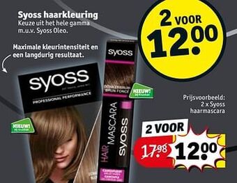 Kruidvat Syoss haarmascara aanbieding