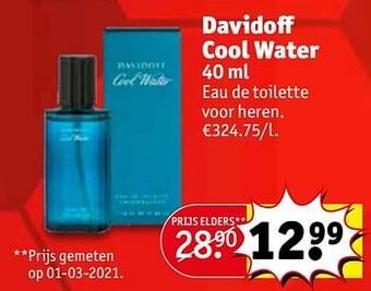 Kruidvat Davidoff cool water eau de toilette voor heren aanbieding