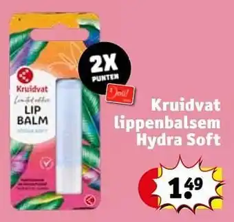 Kruidvat Kruidvat lippenbalsem hydra soft aanbieding
