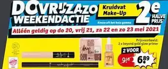 Kruidvat Beyond gold glow primer aanbieding