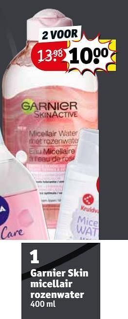 Kruidvat Garnier skin micellair rozenwater aanbieding